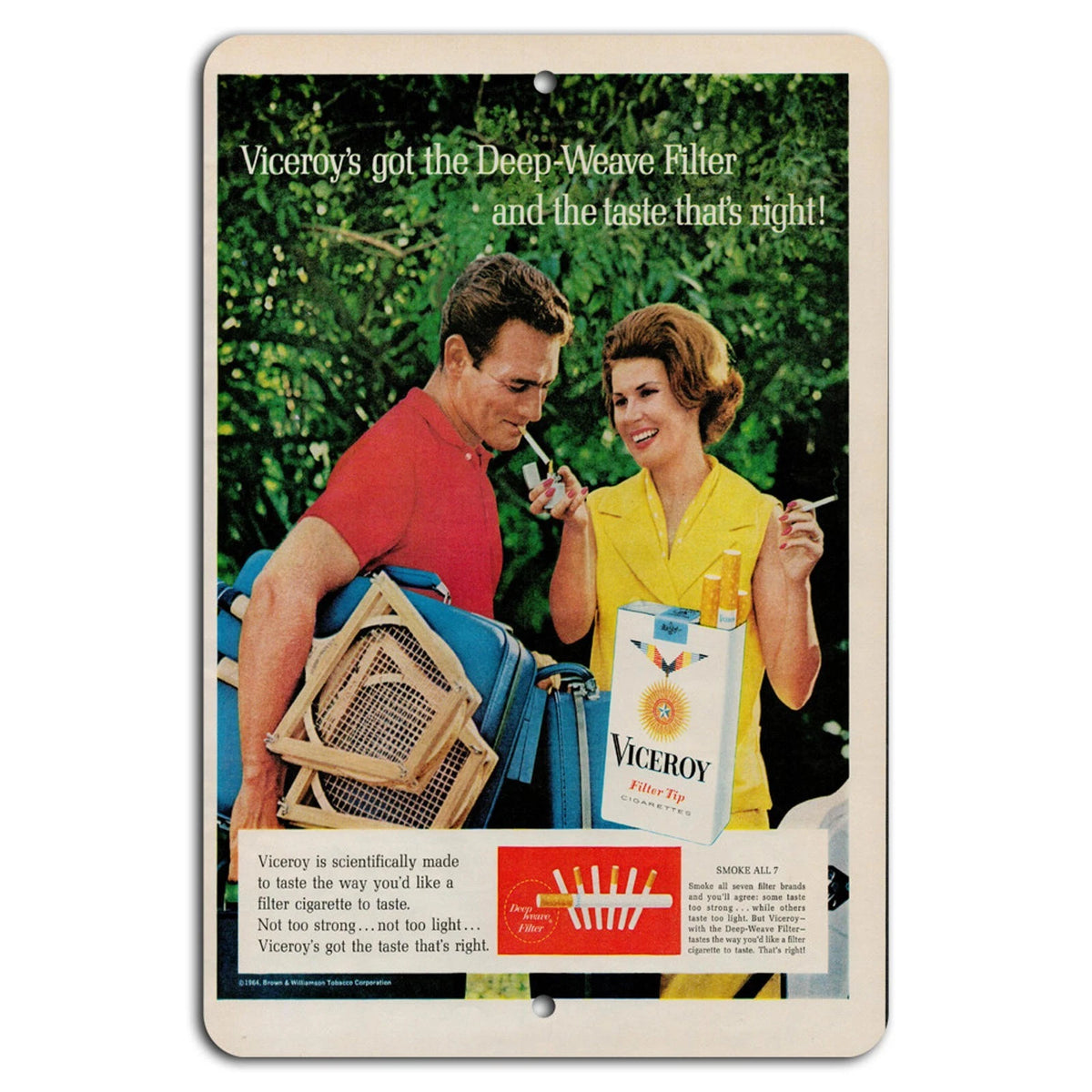 Vintage Viceroy Retro Wall Art Aluminum Sign — product artwork