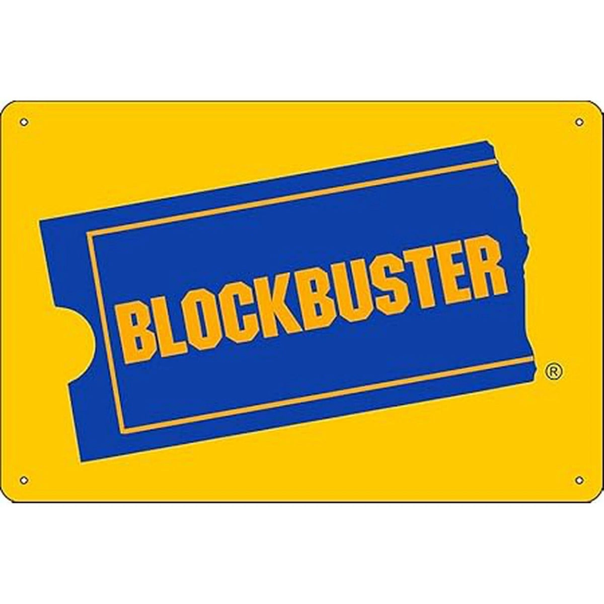 Blockbuster Video Vintage Movie Poster Aluminum Sign — product artwork