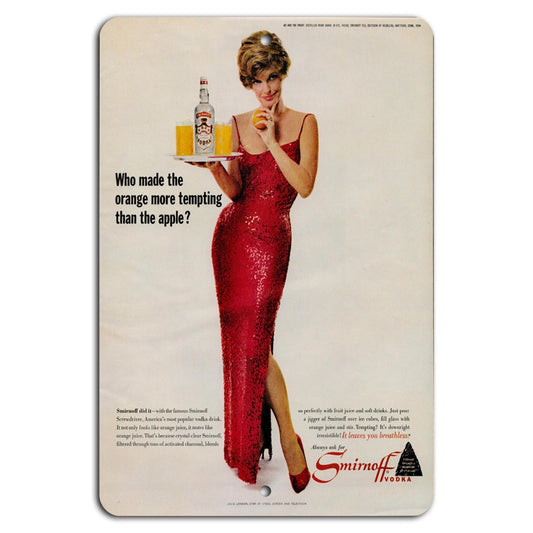 Vintage Vodka Smirnoff Retro Industrial Aluminum Sign — product artwork