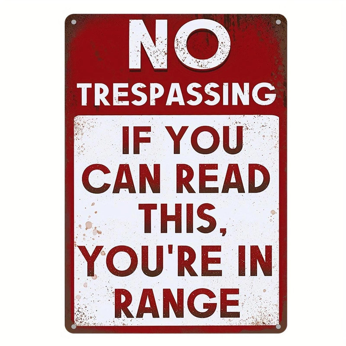 No Trespassing Funny Home Aluminum Sign — product artwork