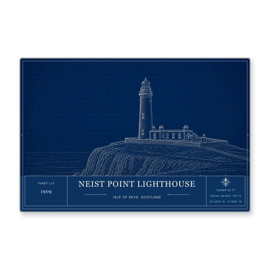 Neist Point Lighthouse Architectural Wall Art Aluminum Sign — product artwork
