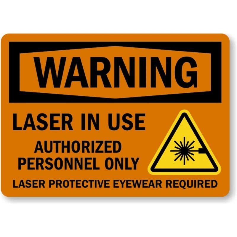 Laser Authorized Personnel Only Aluminum Sign — product artwork