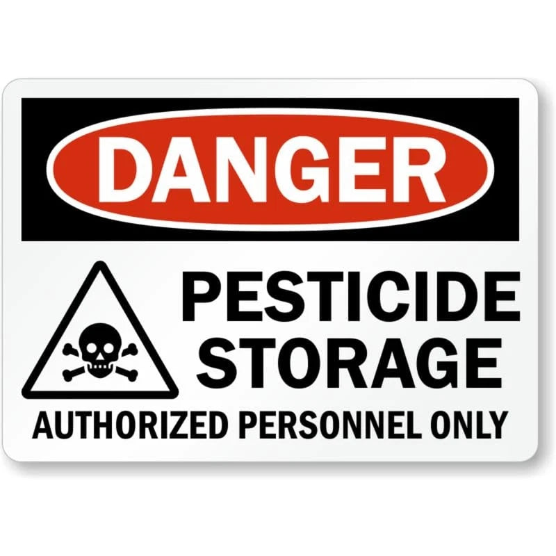 Pesticide Storage Danger Aluminum Sign — product artwork