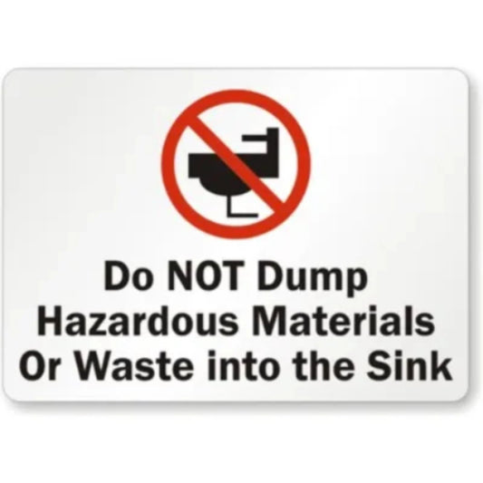 No Dumping Hazardous Materials Aluminum Sign — product artwork