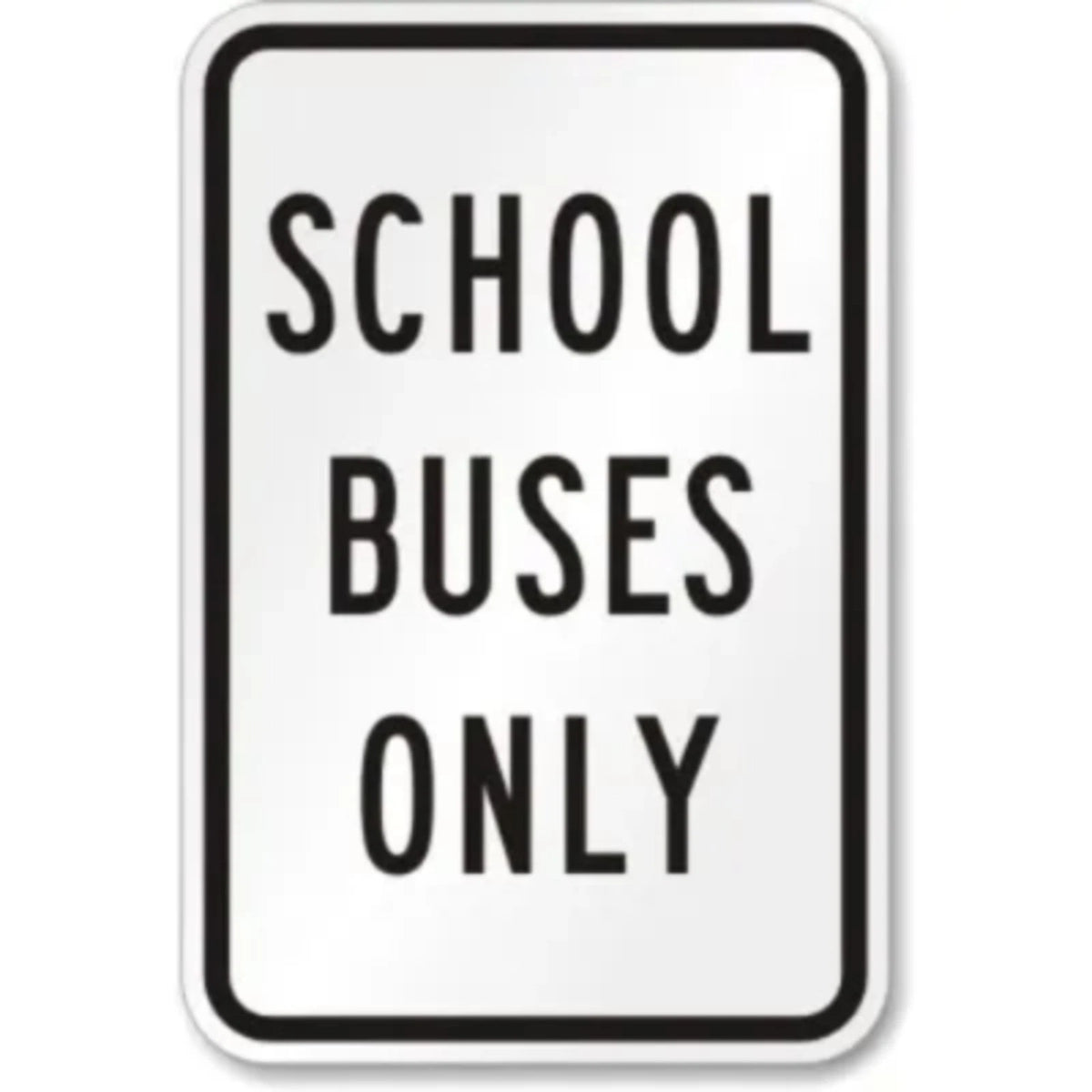 School Bus Loading Aluminum Sign — product artwork