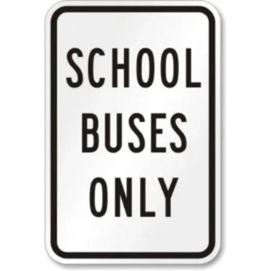 School Bus Loading Aluminum Sign — product artwork