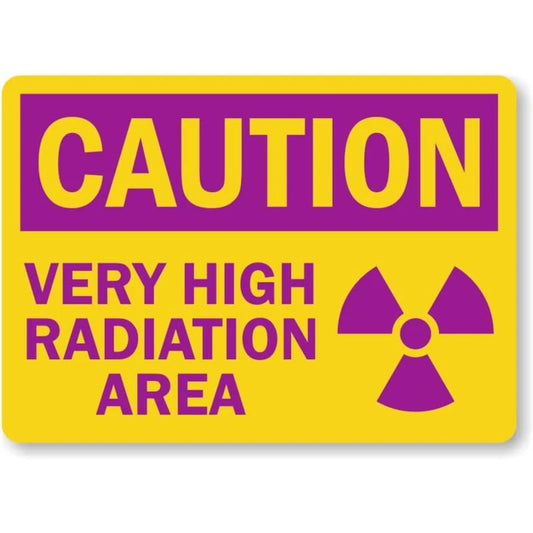 Caution Very High Radiation Area Sign — product artwork