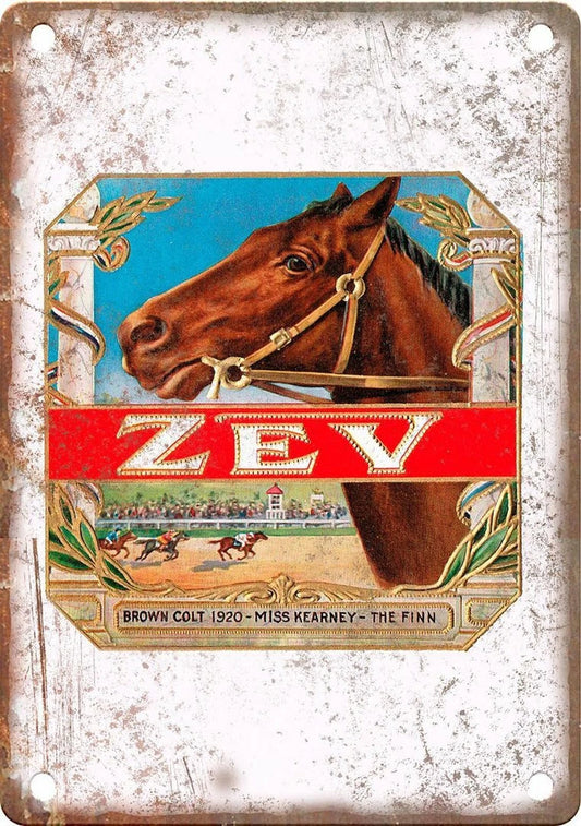 Brown Colt 1920 Miss Kearney Cigar Box Sign — product artwork