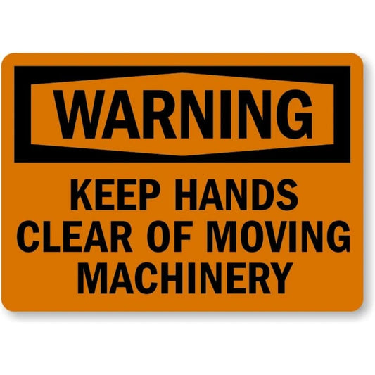 Keep Hands Clear Warning Aluminum Sign — product artwork