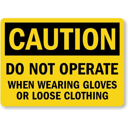 Caution Do Not Operate Safety Aluminum Sign — product artwork