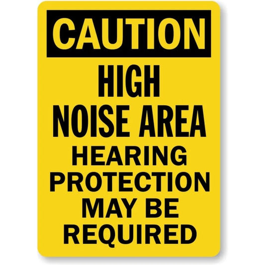 High Noise Area Hearing Protection May Be Required Sign — product artwork
