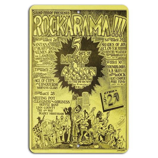 Rock Avalon Ballroom Retro Psychedelic Aluminum Sign — product artwork