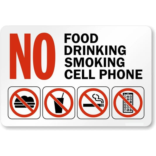No Cell Phone Property Aluminum Sign — product artwork