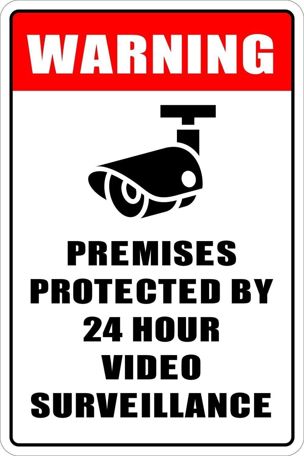 Video Surveillance Funny Novelty Street USA Made Aluminum Sign — product artwork