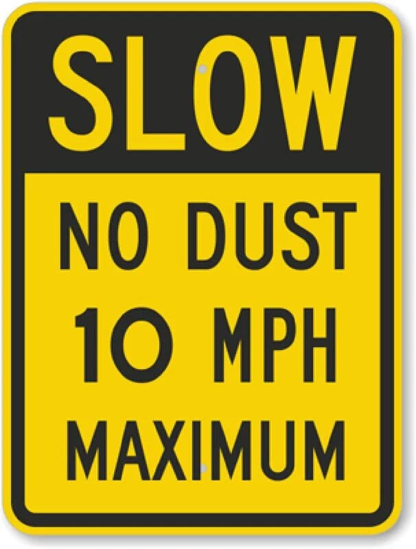 10 Mph Maximum Business Aluminum Sign — product artwork