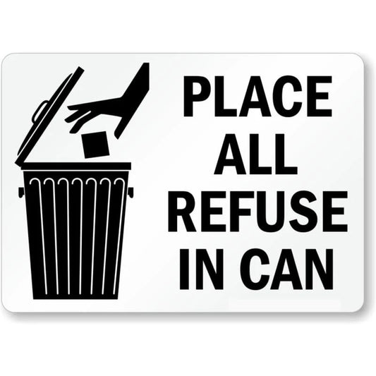 Place All Trash Litter Aluminum Sign — product artwork