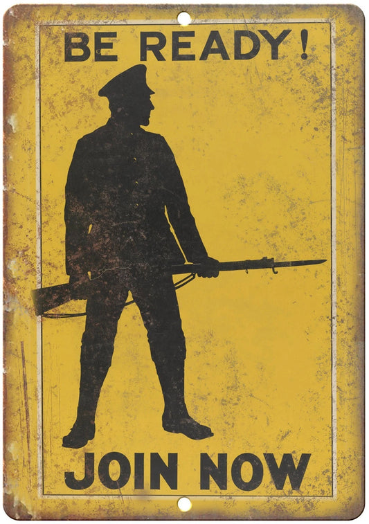 Military Recruitment Join Now Funny Reproduction Aluminum Sign — product artwork