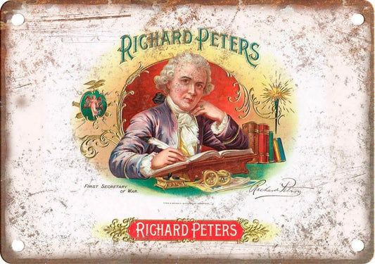 Cigar Box Richard Peters Vintage Style Aluminum Sign — product artwork