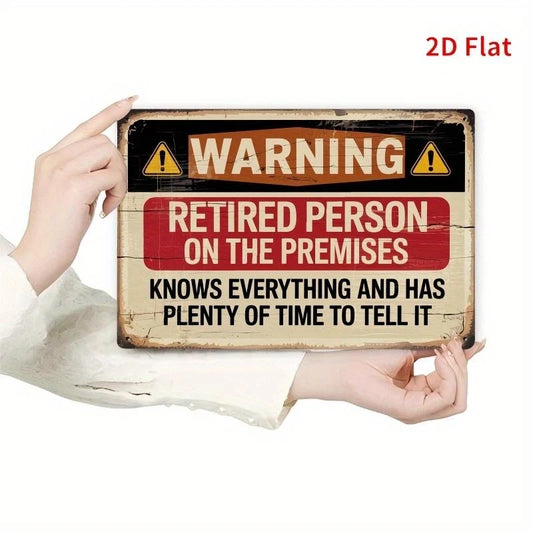 Retirement Funny Grandpa Gift Office Aluminum Sign — product artwork