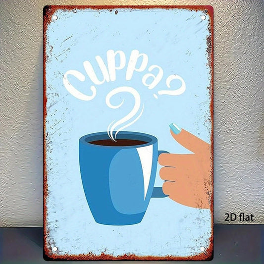 Retro Kitchen Wall Funny Cafe Coffee Gift Aluminum Sign — product artwork