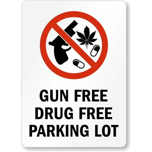 Gun Free Drug Free Aluminum Sign — product artwork