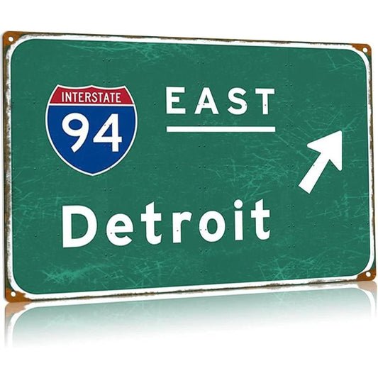 Interstate 94 East Detroit Highway Aluminum Sign — product artwork