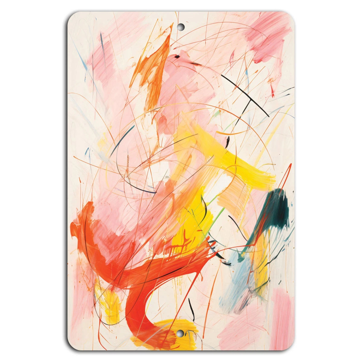 Art Vibrant Chaos Abstract Aluminum Sign — product artwork