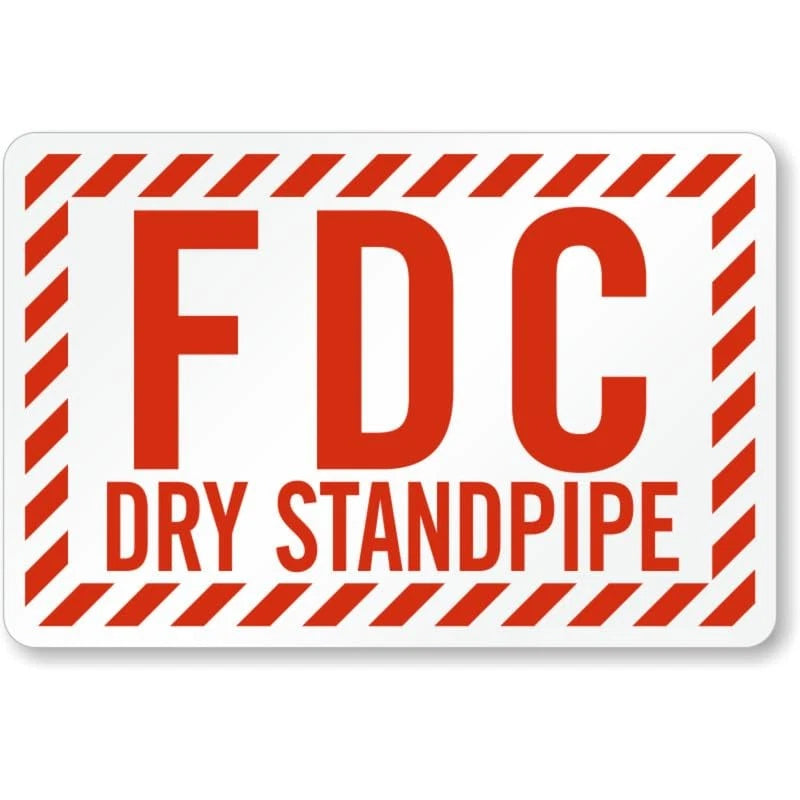 Fdc Dry Standpipe Aluminum Sign — product artwork