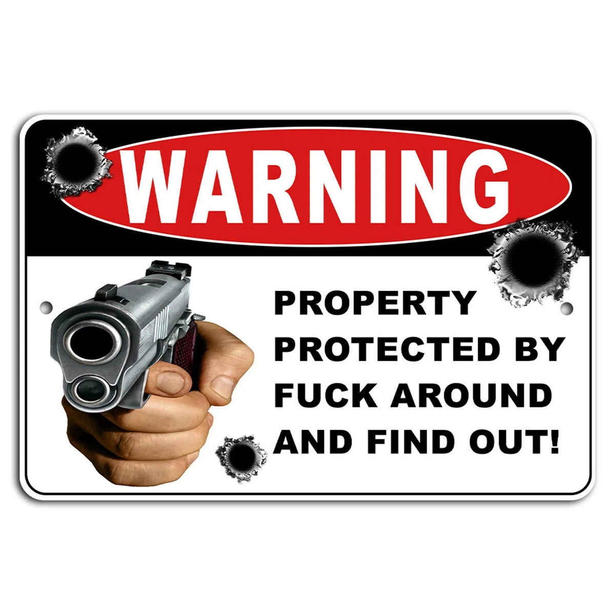 FAFO Warning Home Security Aluminum Sign — product artwork