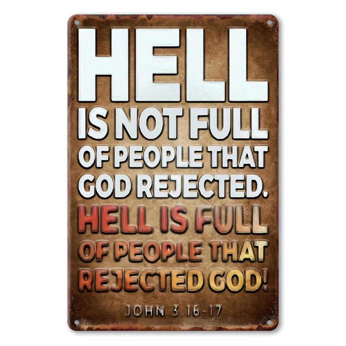 Religious Vintage Bible Verse Funny Aluminum Sign — product artwork