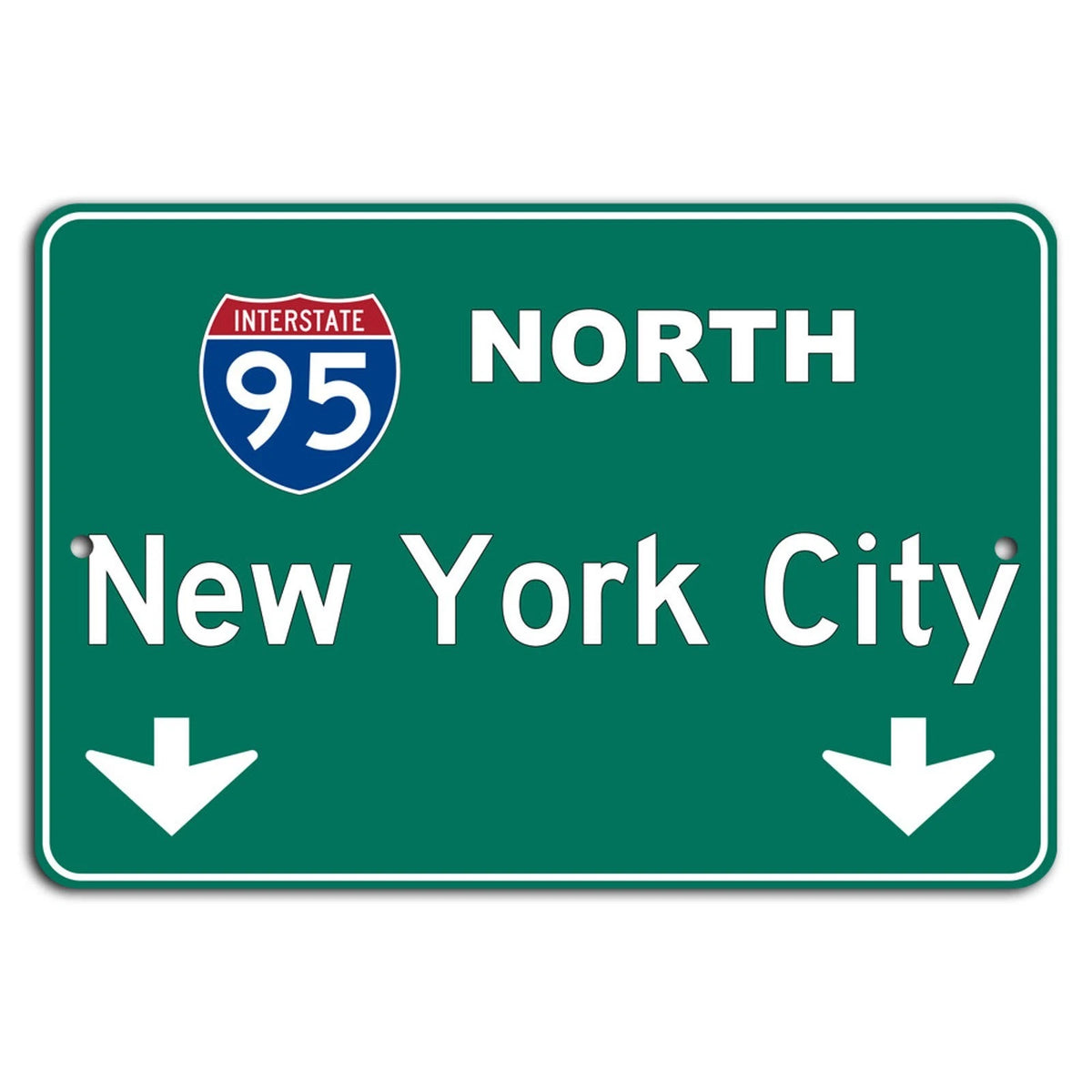I-95 Road Industrial Garage Aluminum Sign — product artwork