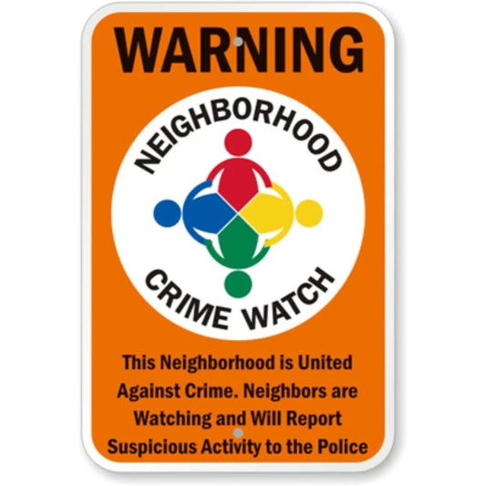 Report Suspicious Activity Aluminum Sign — product artwork
