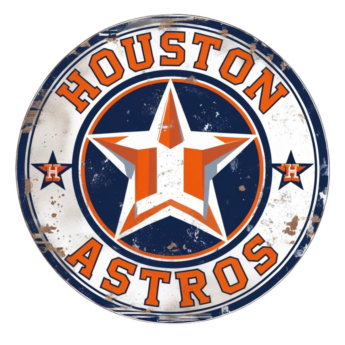 Houston Astros V3 Funny Round Aluminum Sign — product artwork