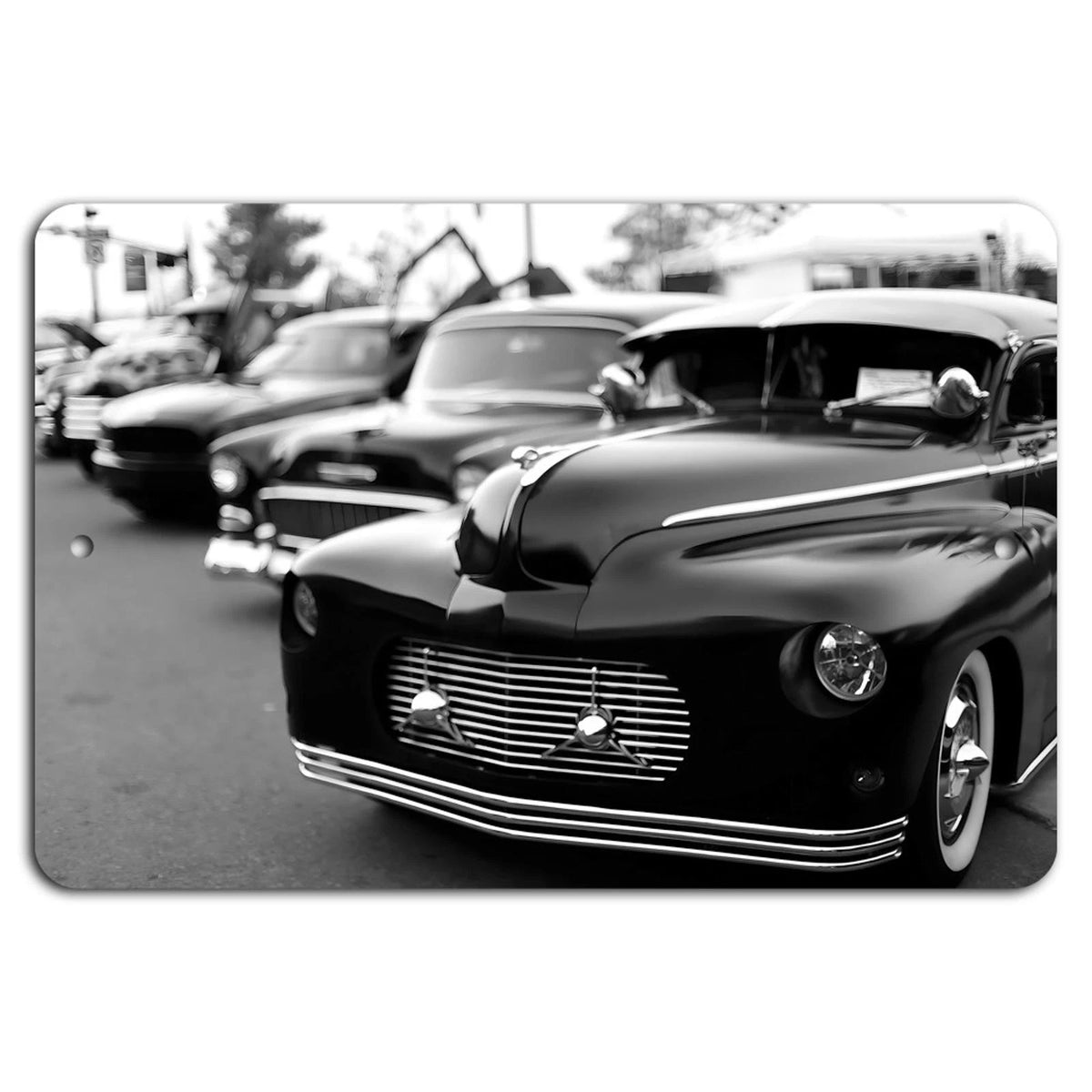 Classic Car Vintage Glossy Aluminum Sign — product artwork
