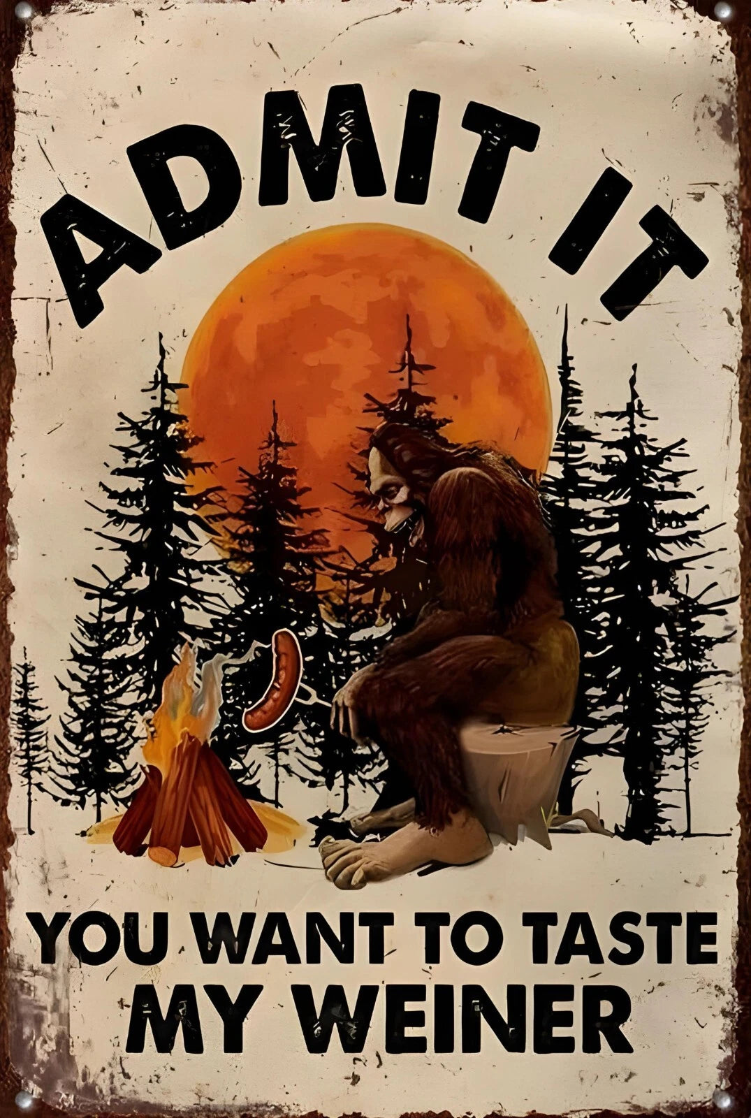 You Want to Tase My Weiner Funny Aluminum Sign — product artwork