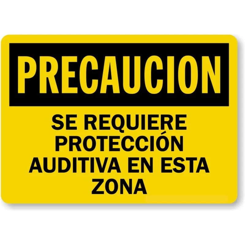 Precaucion Se Requiere Proteccion Auditiva en Esta Zona Sign — product artwork