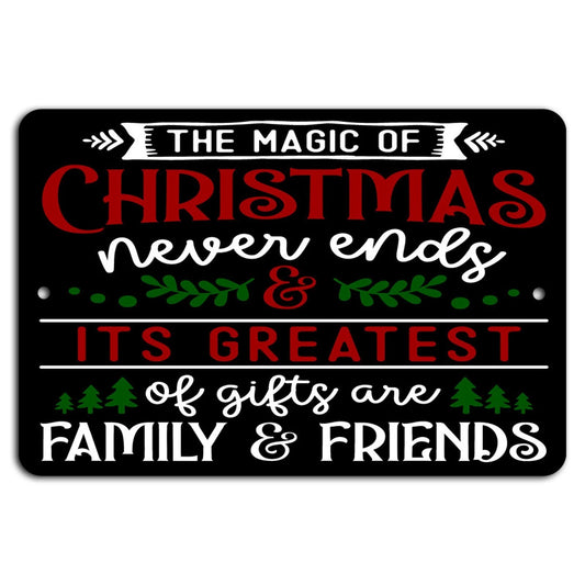 Christmas Rustic Holiday Family Aluminum Sign — product artwork