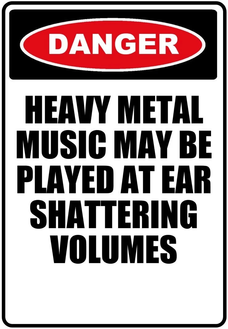 Heavy Funny Garage USA Made Aluminum Sign — product artwork