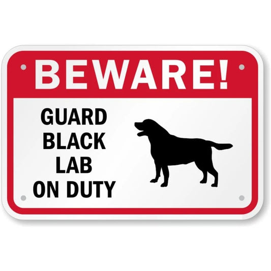 Labrador on Duty Aluminum Sign — product artwork