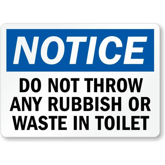 Do Not Waste Notice Aluminum Sign — product artwork