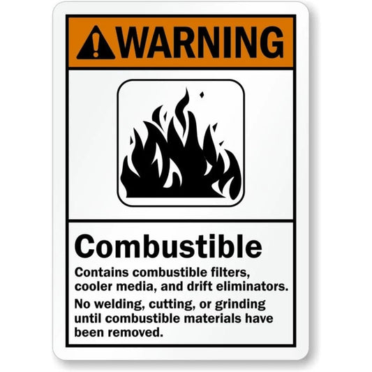Combustible No Welding Cutting Aluminum Sign — product artwork
