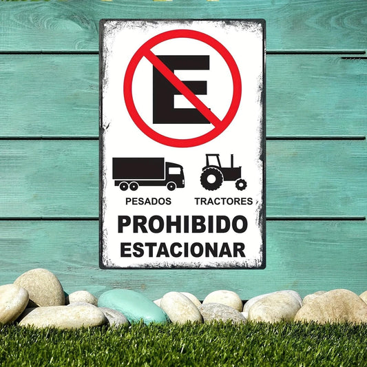 No Heavy Vehicle Parking Funny Decorative Wall Aluminum Sign — product artwork