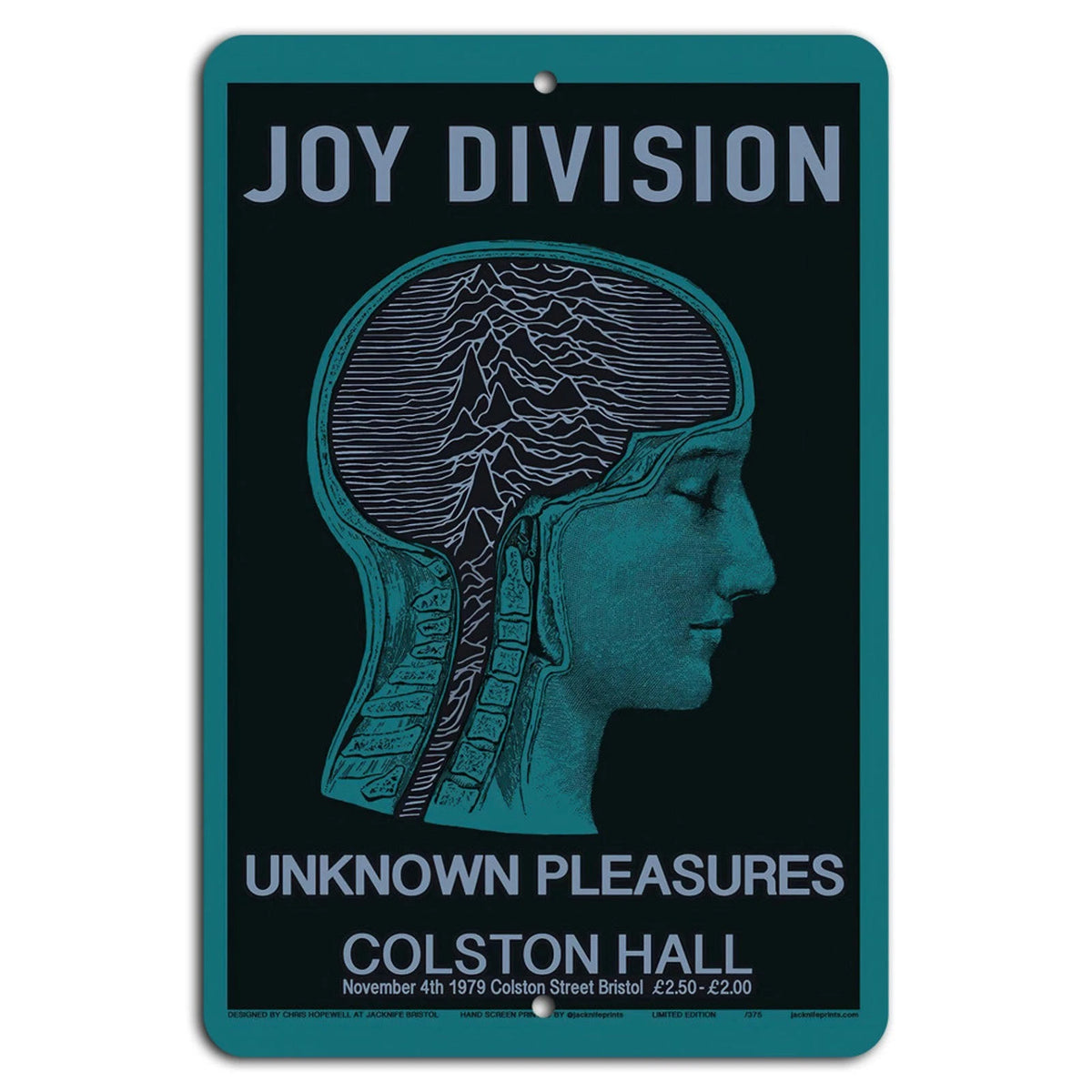 Unknown Pleasures Decorative Aluminum Sign — product artwork