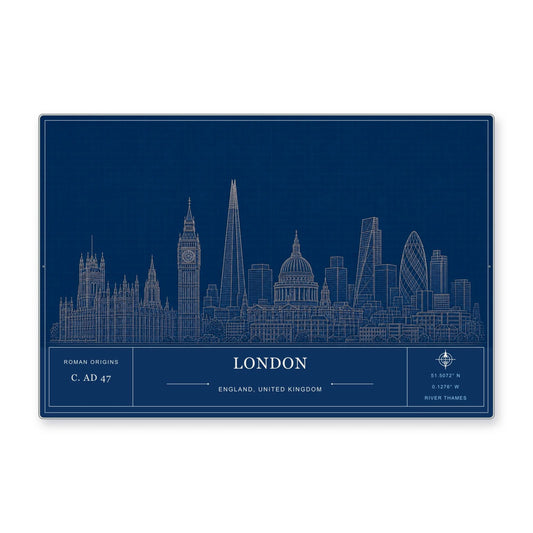 London Architectural Wall Art Aluminum Sign — product artwork