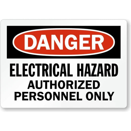 Electrical Hazard Danger Aluminum Sign — product artwork