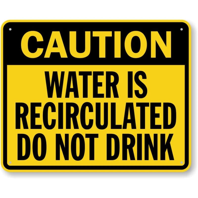 California Do Not Drink Caution Aluminum Sign — product artwork