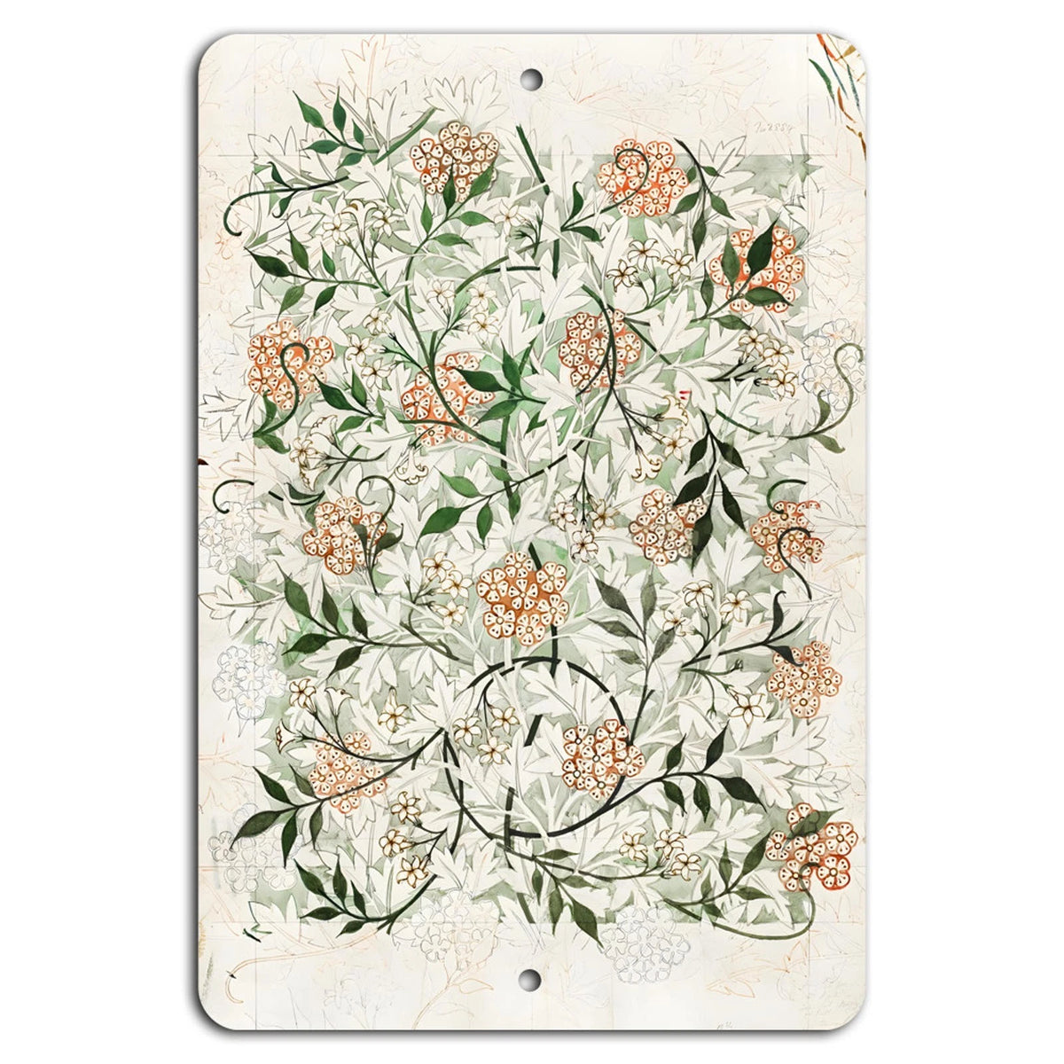 Botanical Handmade Floral Art Aluminum Sign — product artwork