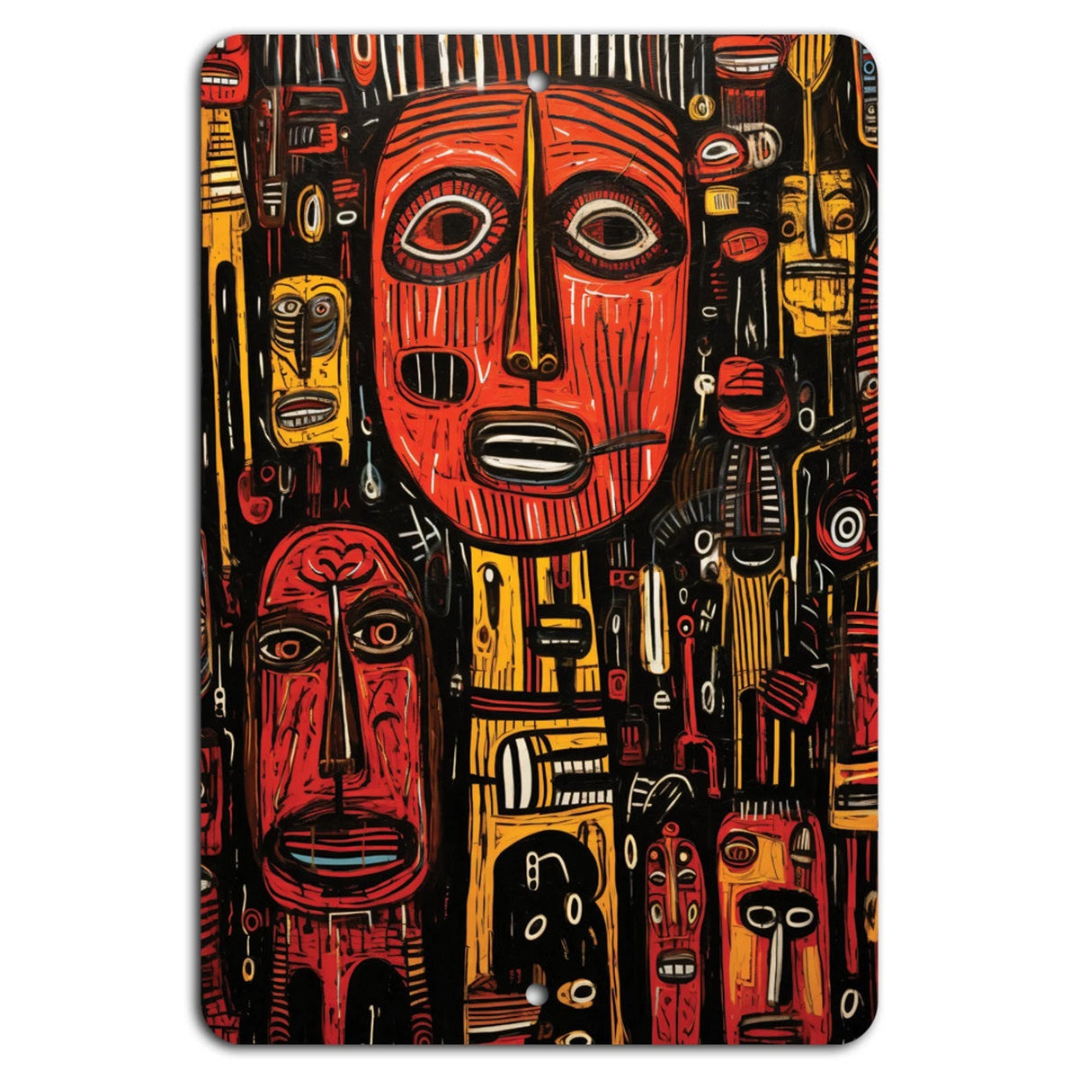 Tribal Handmade Bold Abstract Art Aluminum Sign — product artwork