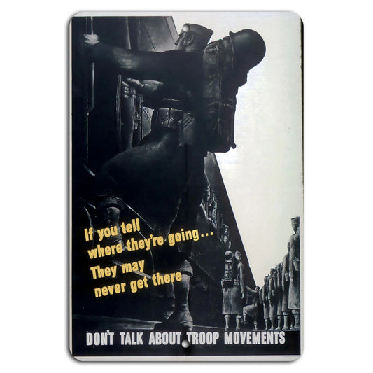 Military Confidentiality Vintage Aluminum Sign — product artwork