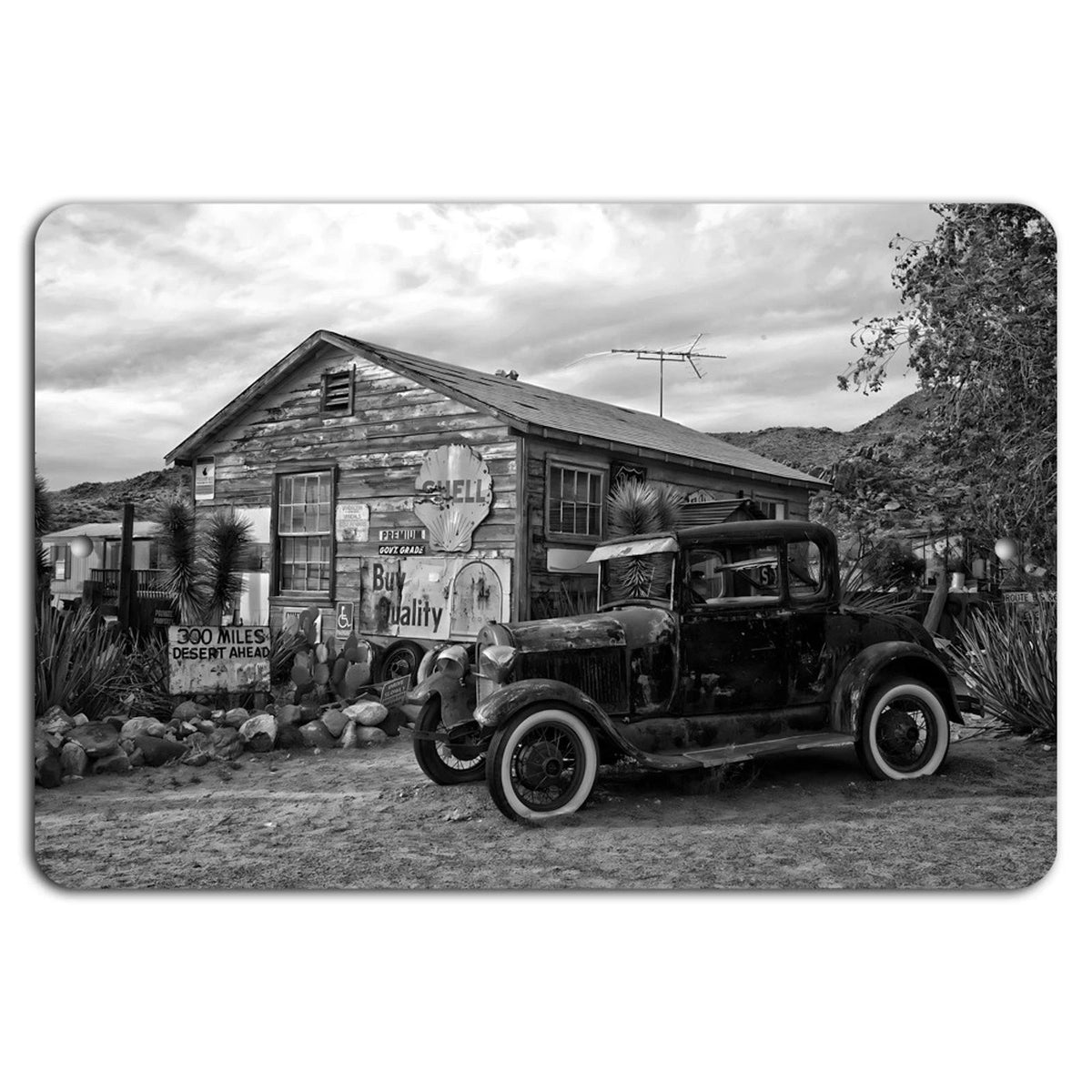 Vintage Road Trip Retro Rustic Americana Aluminum Sign — product artwork